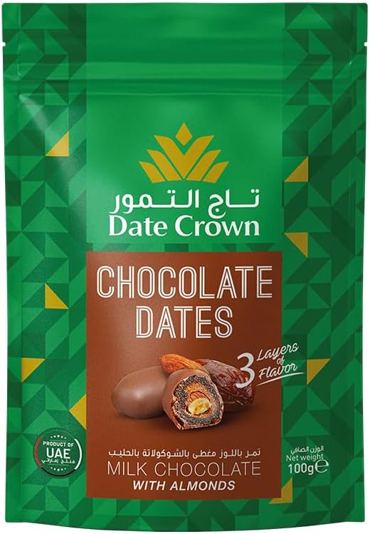 Date Crown Chocolate Dates – 250g Mixed Dark & Milk Chocolate Covered Delight