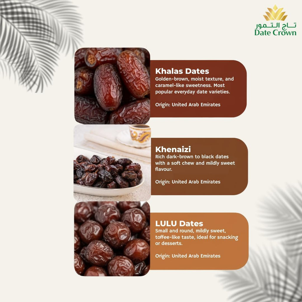 Date Crown Khalas Dates 1Kg – Premium UAE Dates | 100% Natural