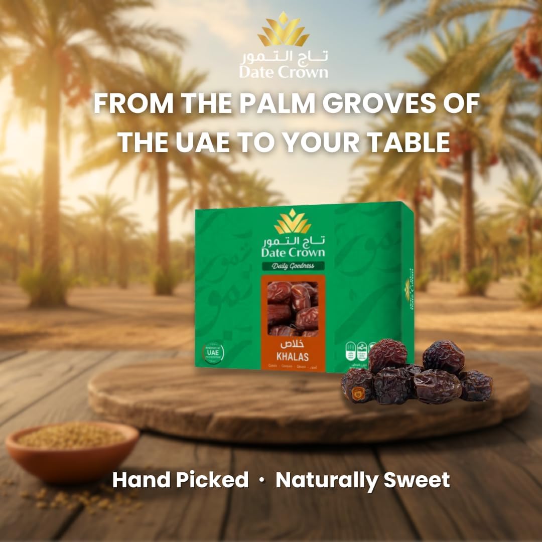 Date Crown Khalas Dates 1Kg – Premium UAE Dates | 100% Natural