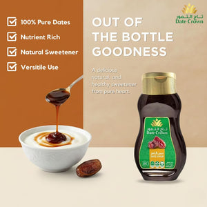 Dates Crown Date Syrup 400g – Sugar Free Syrup from Organic Dates | 100% Natural