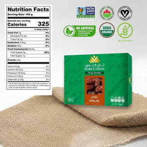 Date Crown Khalas Dates 1Kg – Premium UAE Dates | 100% Natural