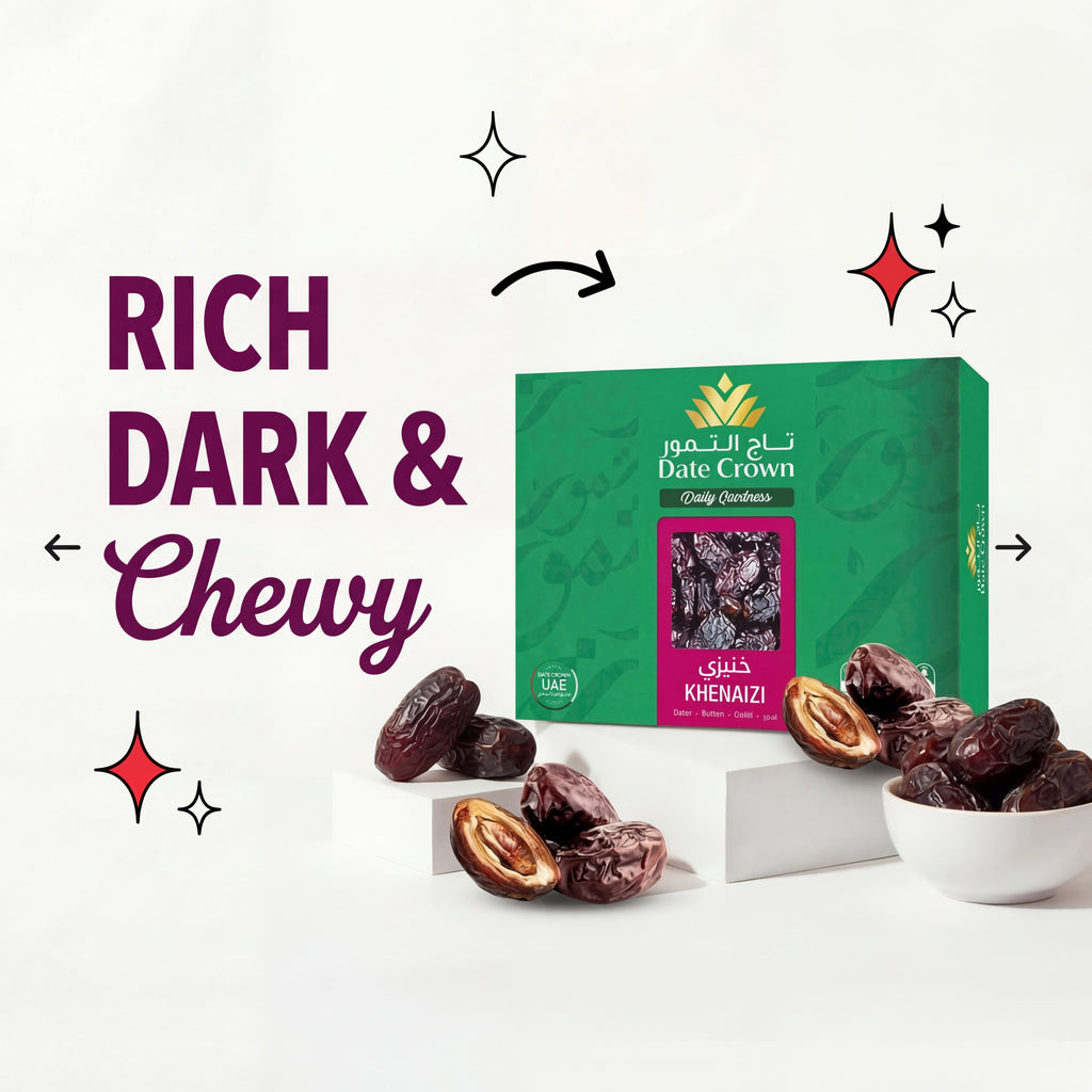 Date Crown Khenaizi Dates 1Kg – Premium UAE Dates | 100% Natural