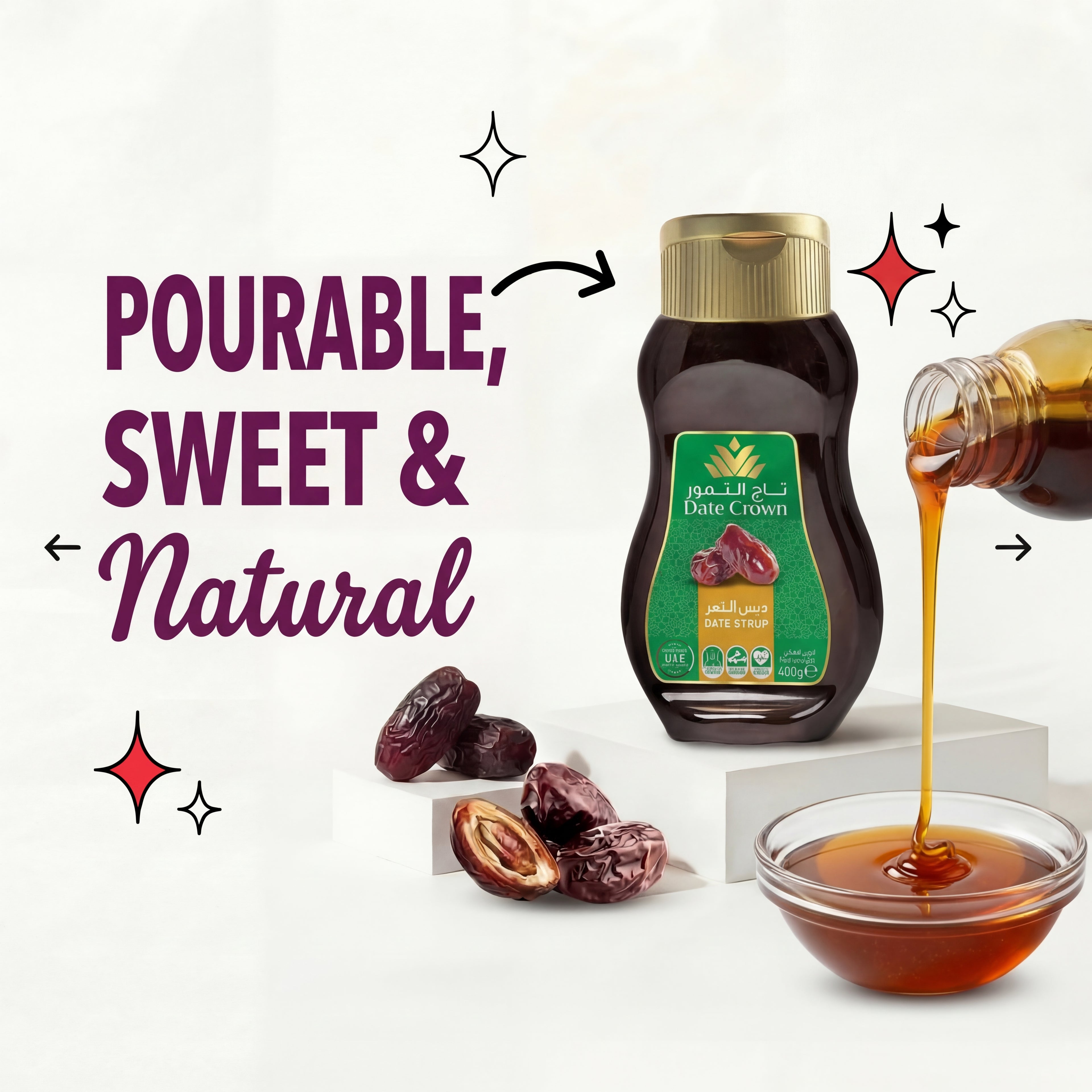 Date Syrup 400g – Natural Sugar Free Sweetener | Date Crown